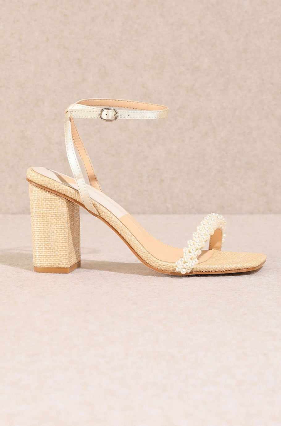 Zalima Rattan Pearl Heels - last few!