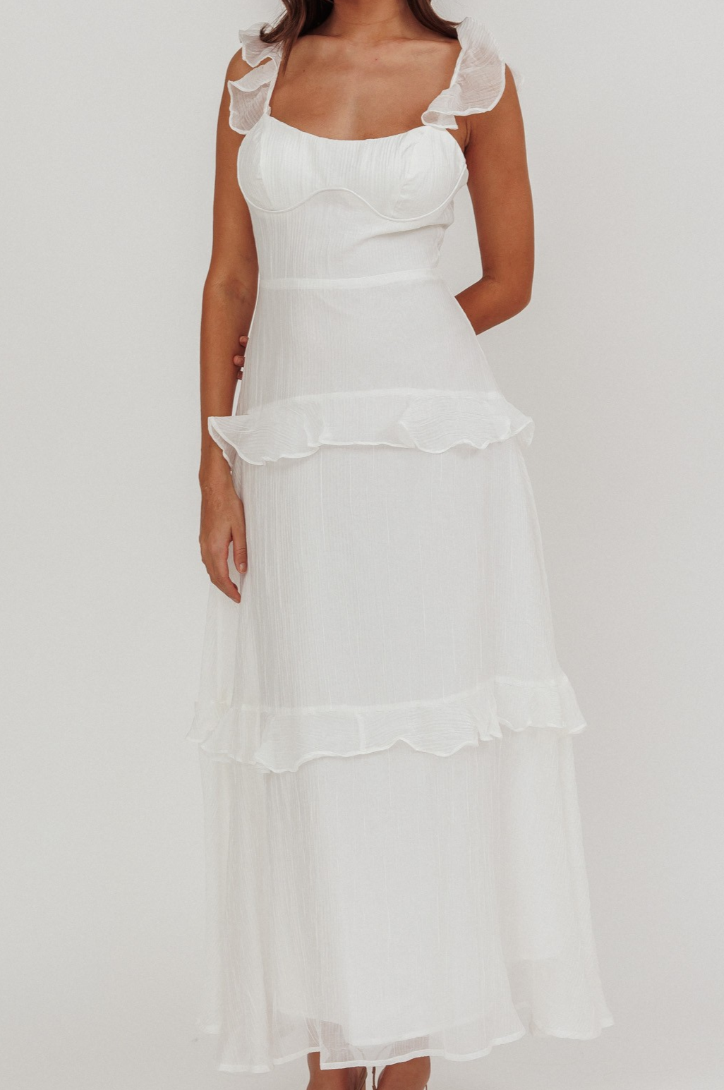 Ethereal Cotton Organza Midi Dress M Ethereal Cotton Organza Midi Dress M