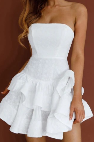 Ocean Eyelet Mini Dress