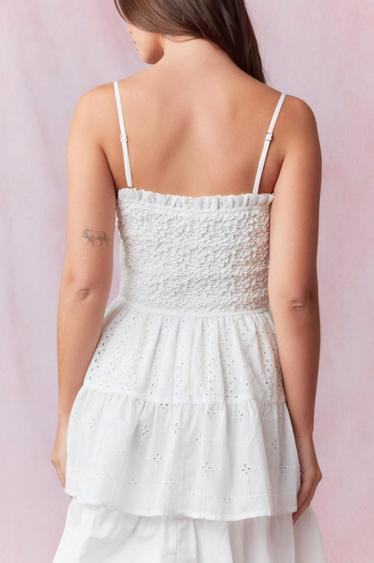 Cotton Eyelet Ruffled Maxi Dress