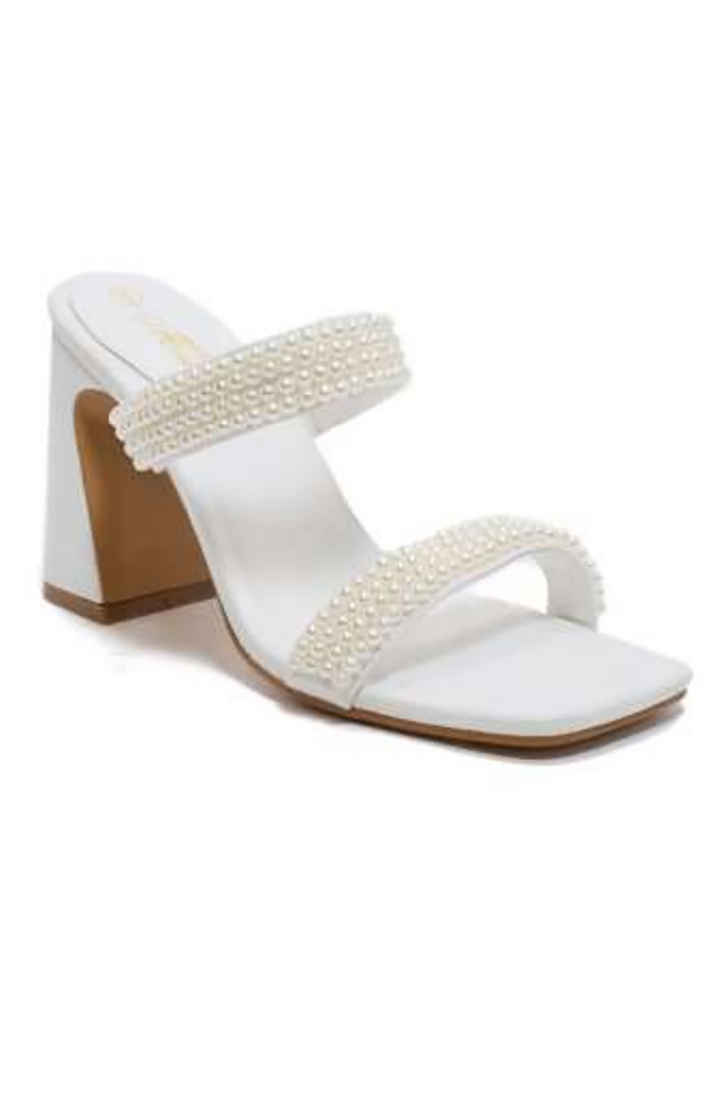 Jess Pearl Double Strap Mules