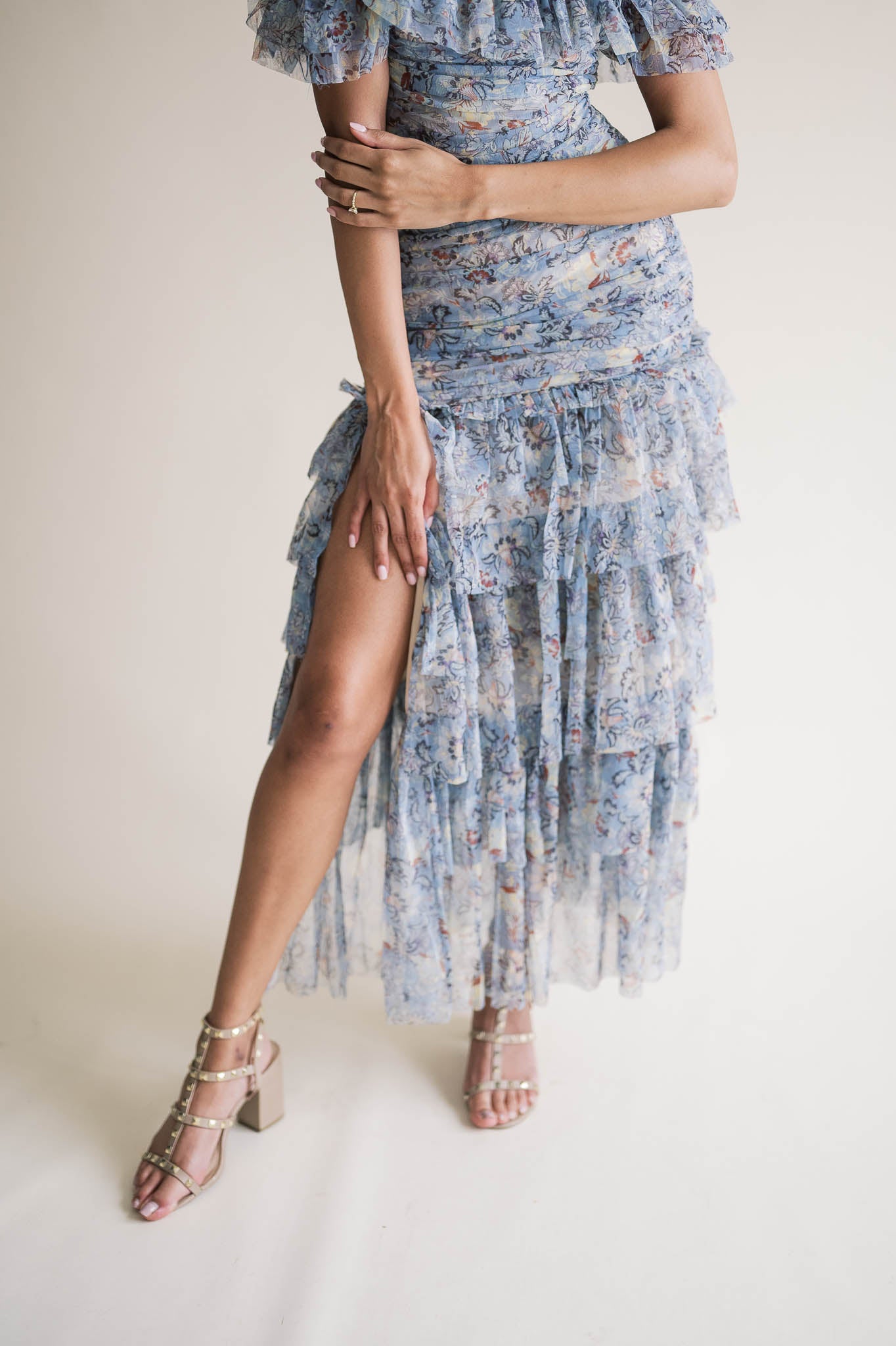 Chloe Fitted Mesh Maxi Dress