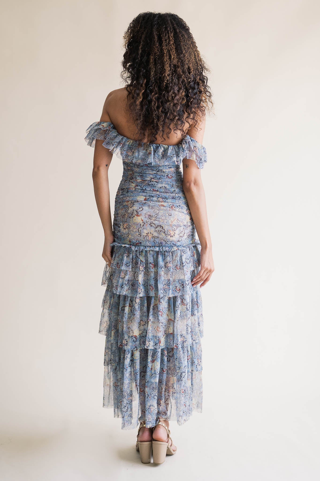 Chloe Fitted Mesh Maxi Dress