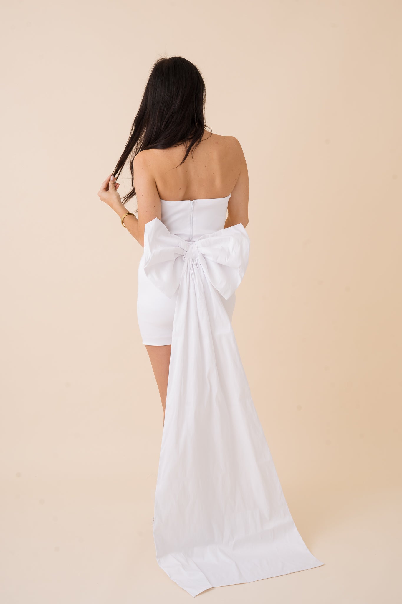 Bow Train Mini Dress