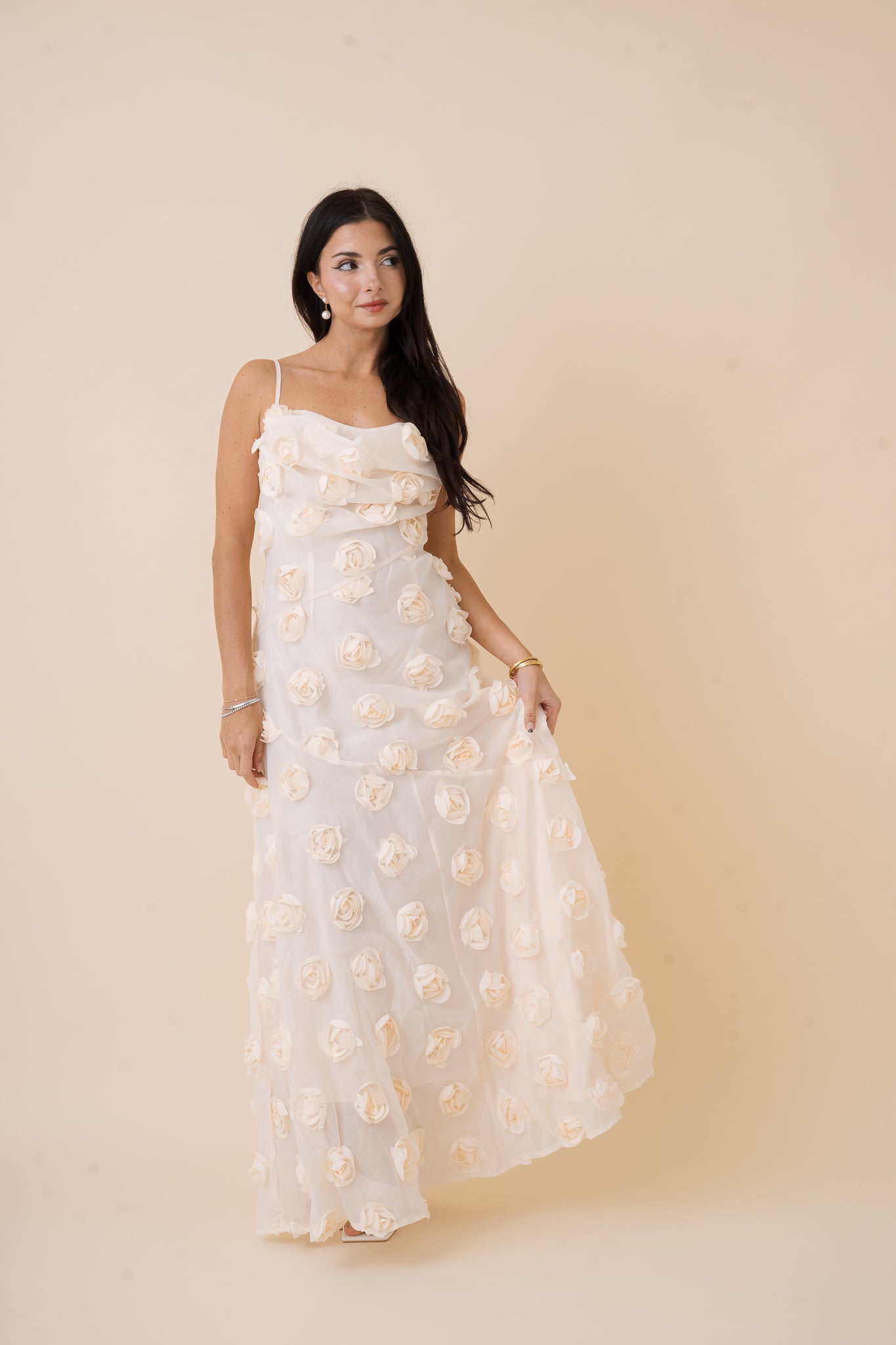 Rosette Maxi Dress