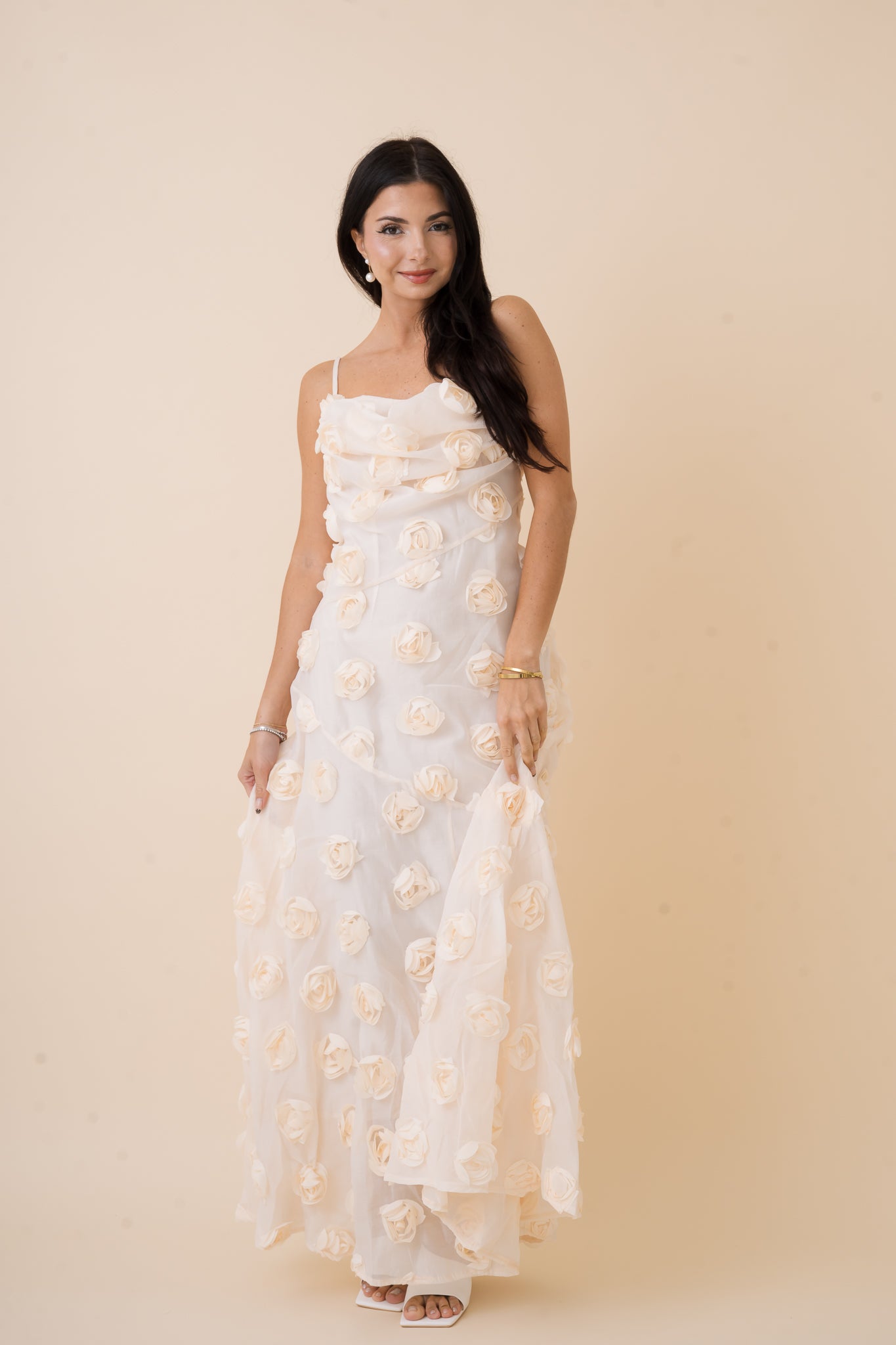 Rosette Maxi Dress