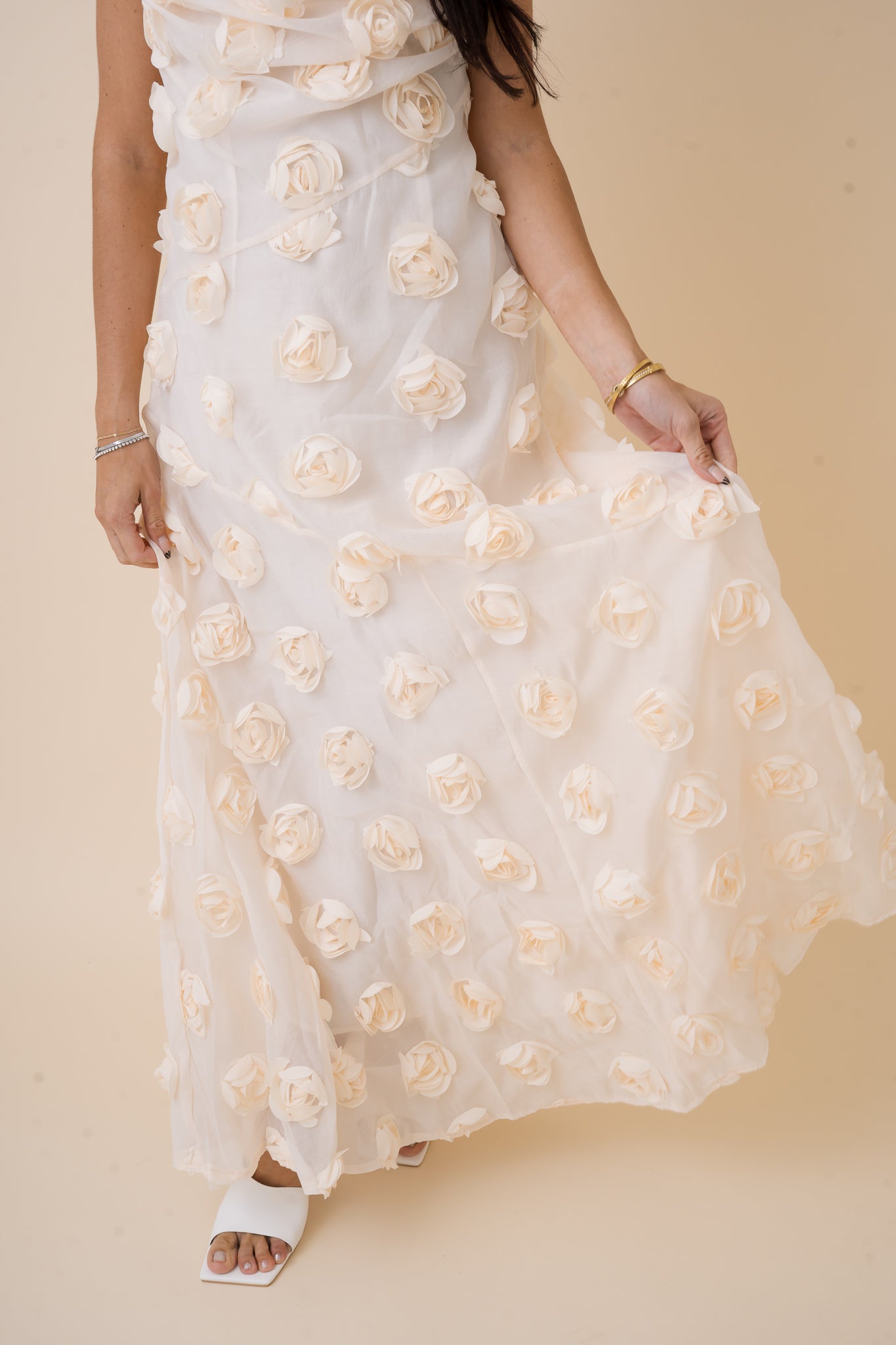 Rosette Maxi Dress