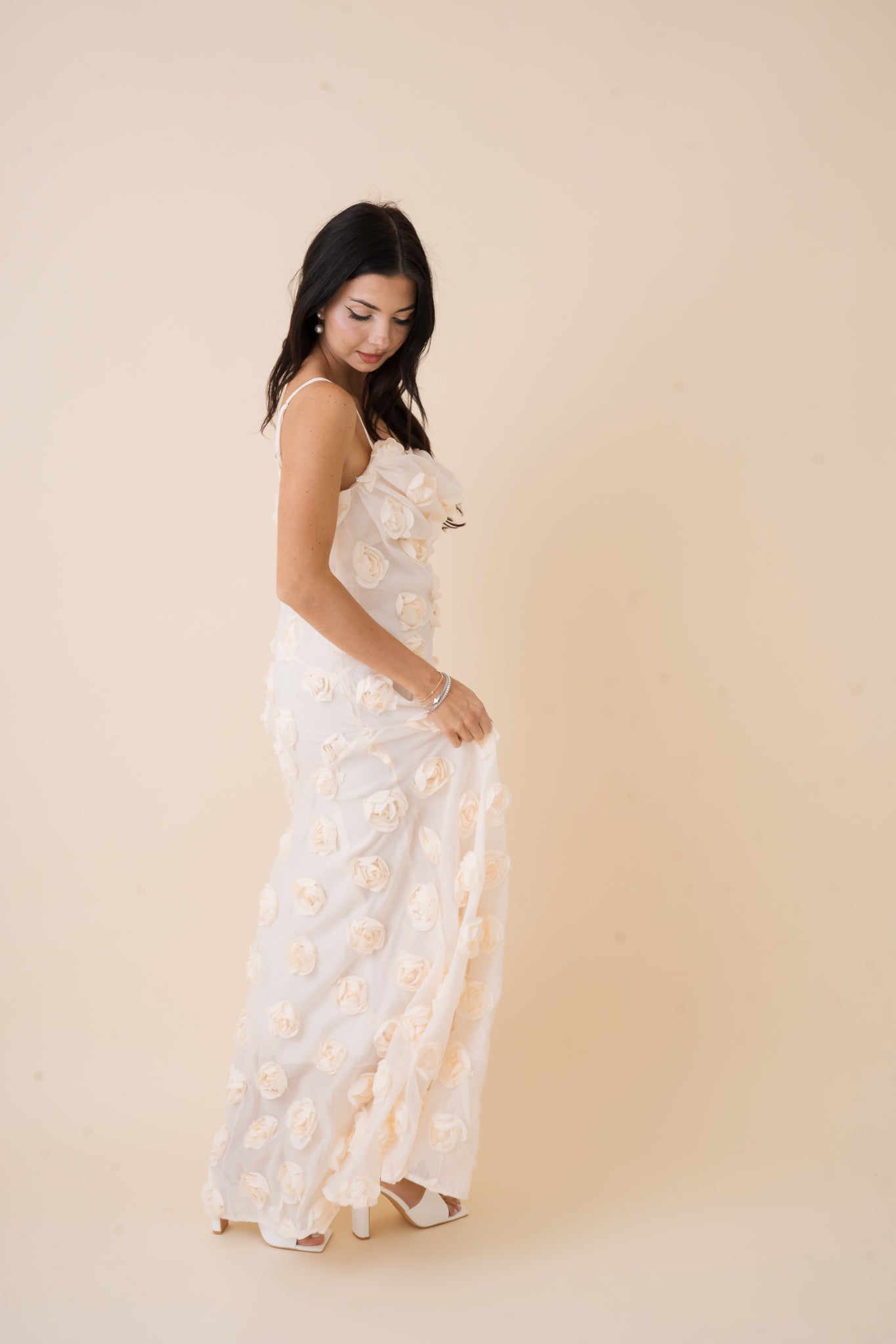 Rosette Maxi Dress