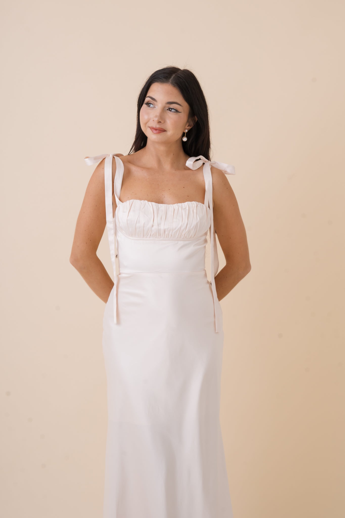 Sadie Tie Knot Shoulder Maxi Dress