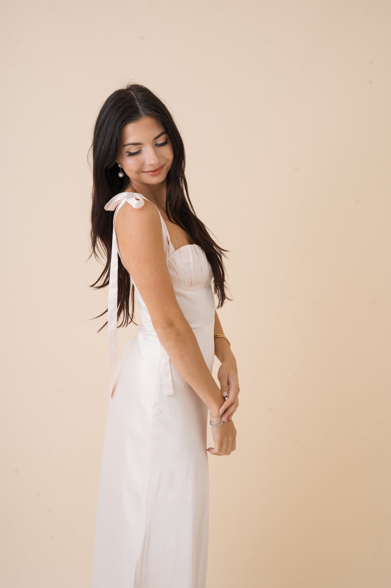 Sadie Tie Knot Shoulder Maxi Dress