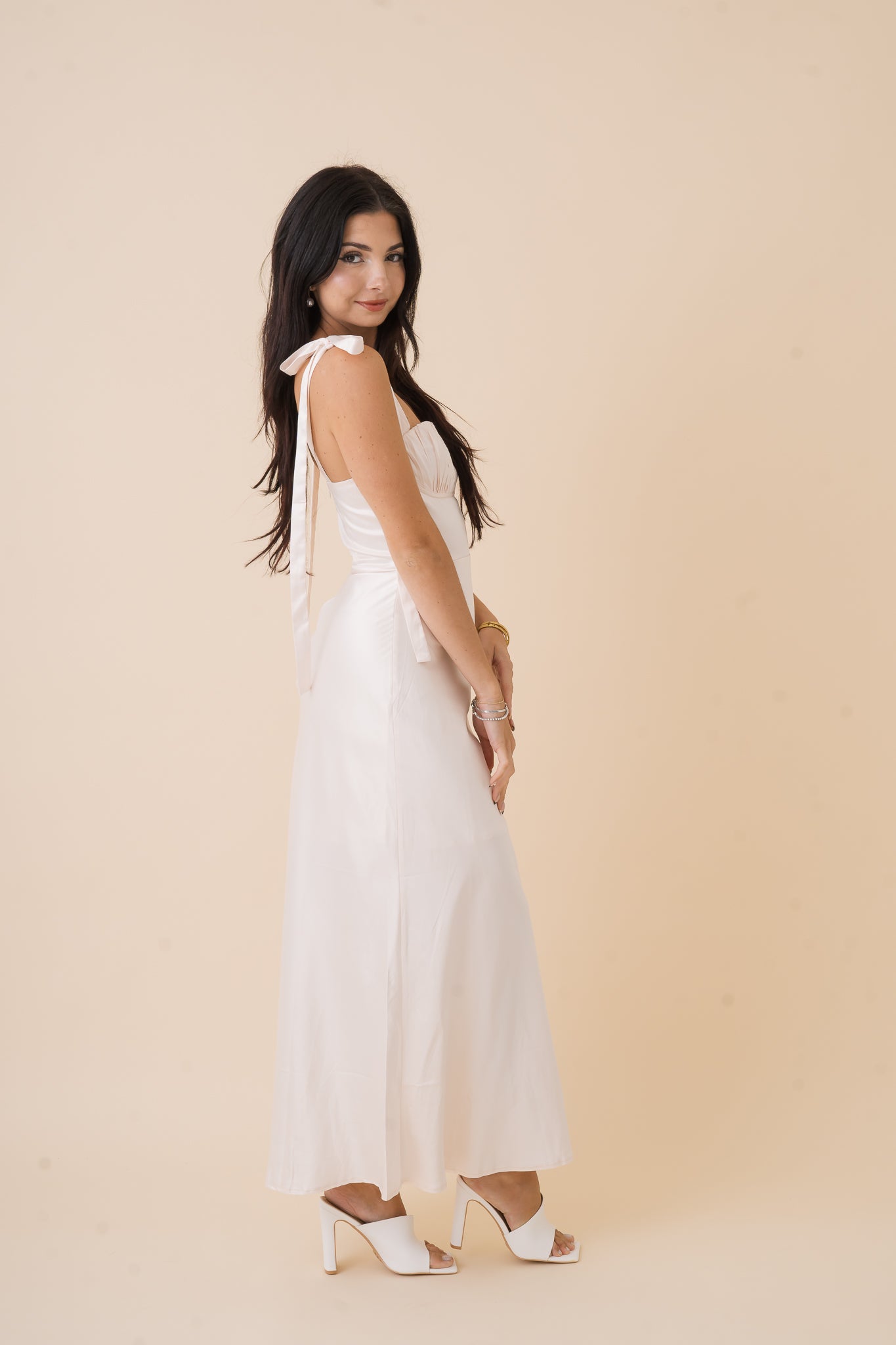 Sadie Tie Knot Shoulder Maxi Dress