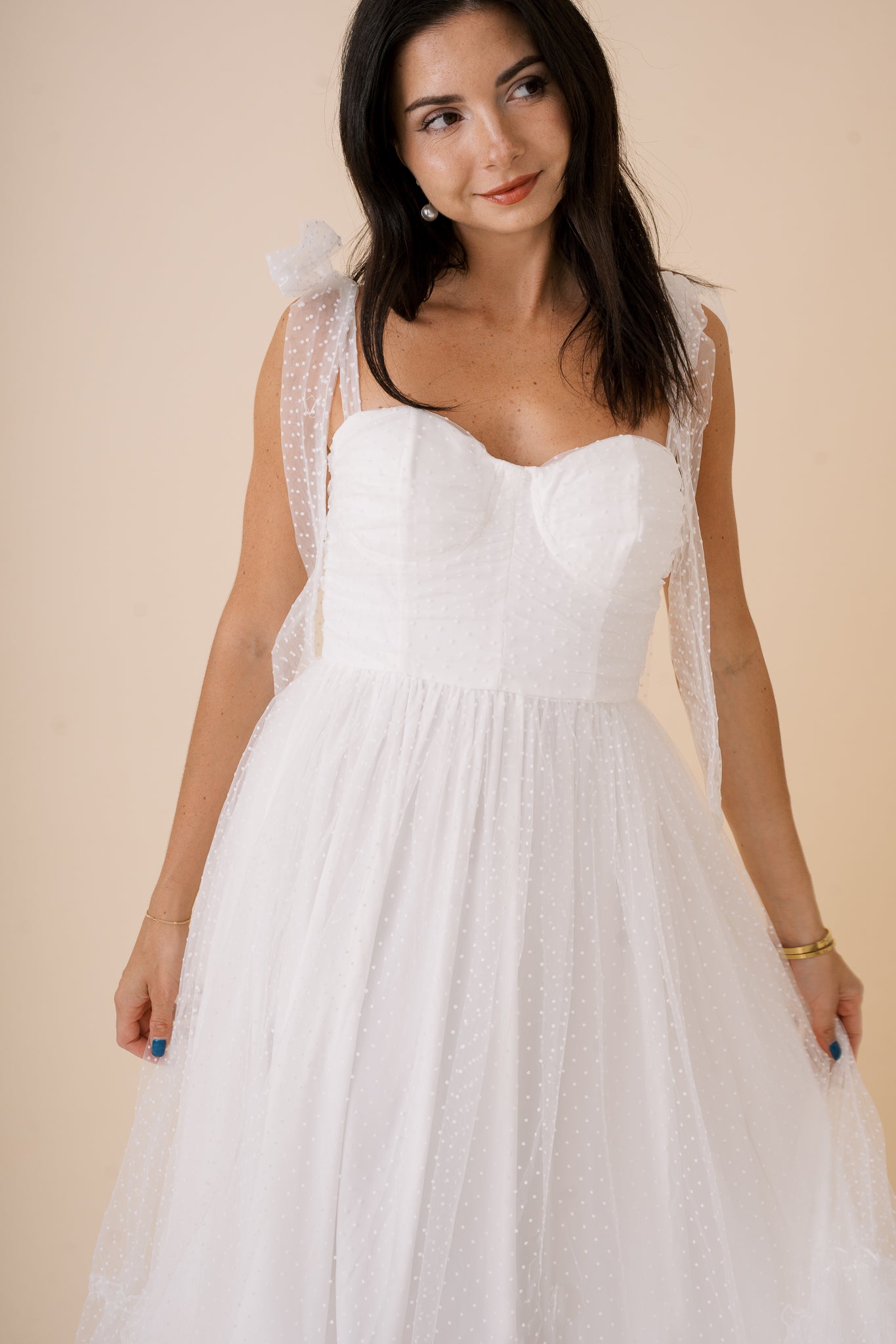 Ingrid Midi Dress with Tie Shoulder