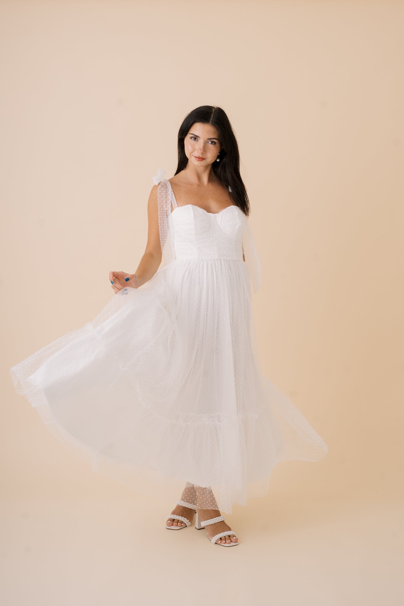 Ingrid Midi Dress with Tie Shoulder