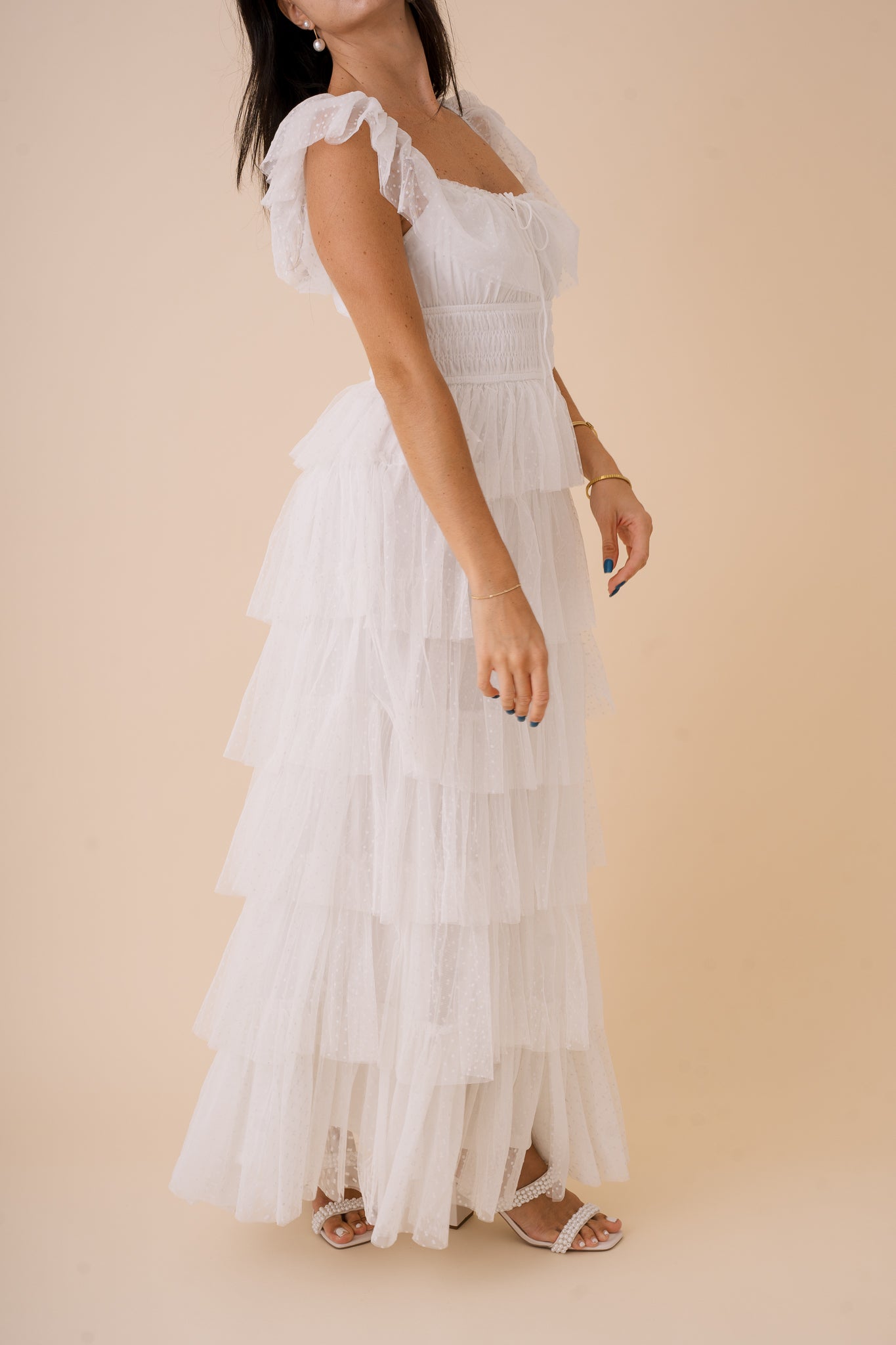 Eva Ruffle Tiered Maxi Dress