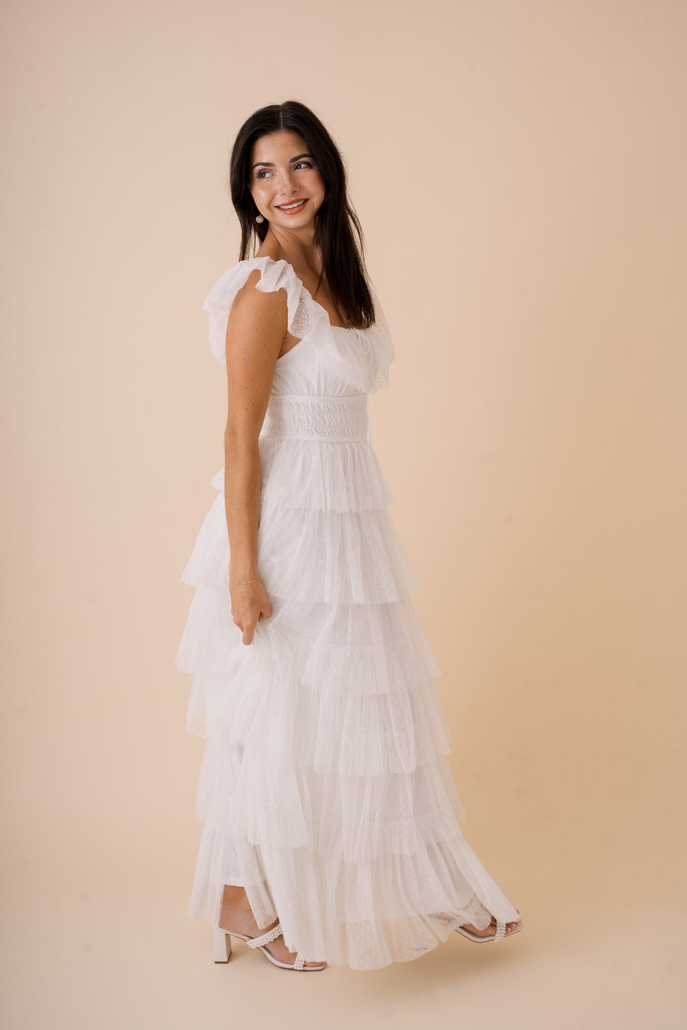 Eva Ruffle Tiered Maxi Dress