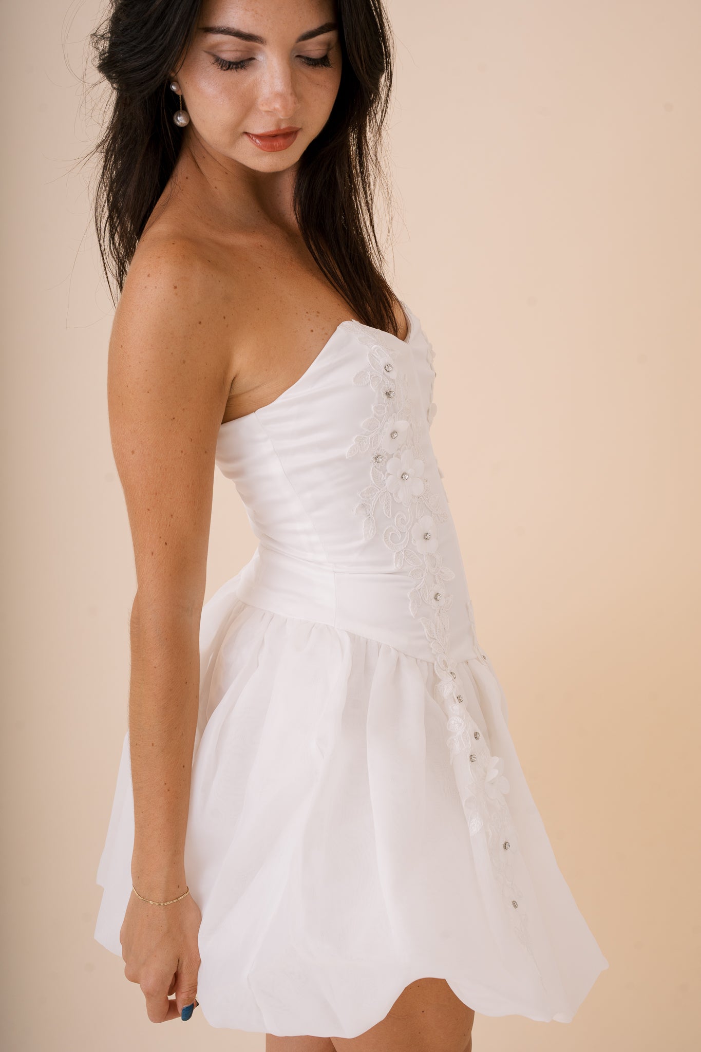 Helena Bubble Hem Mini Dress