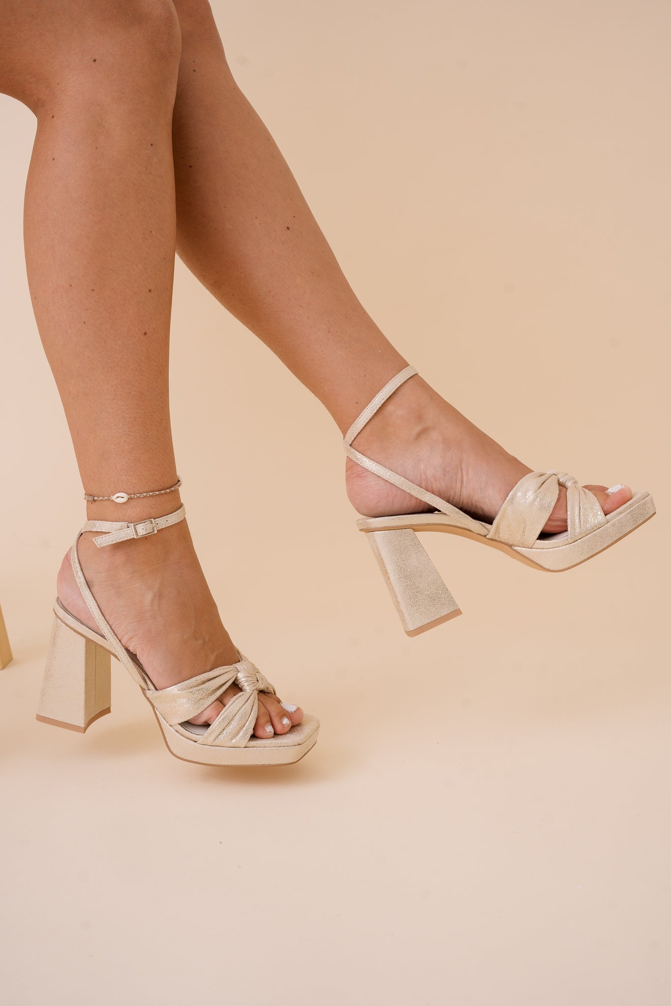 Zoey Knotted Platform Heels