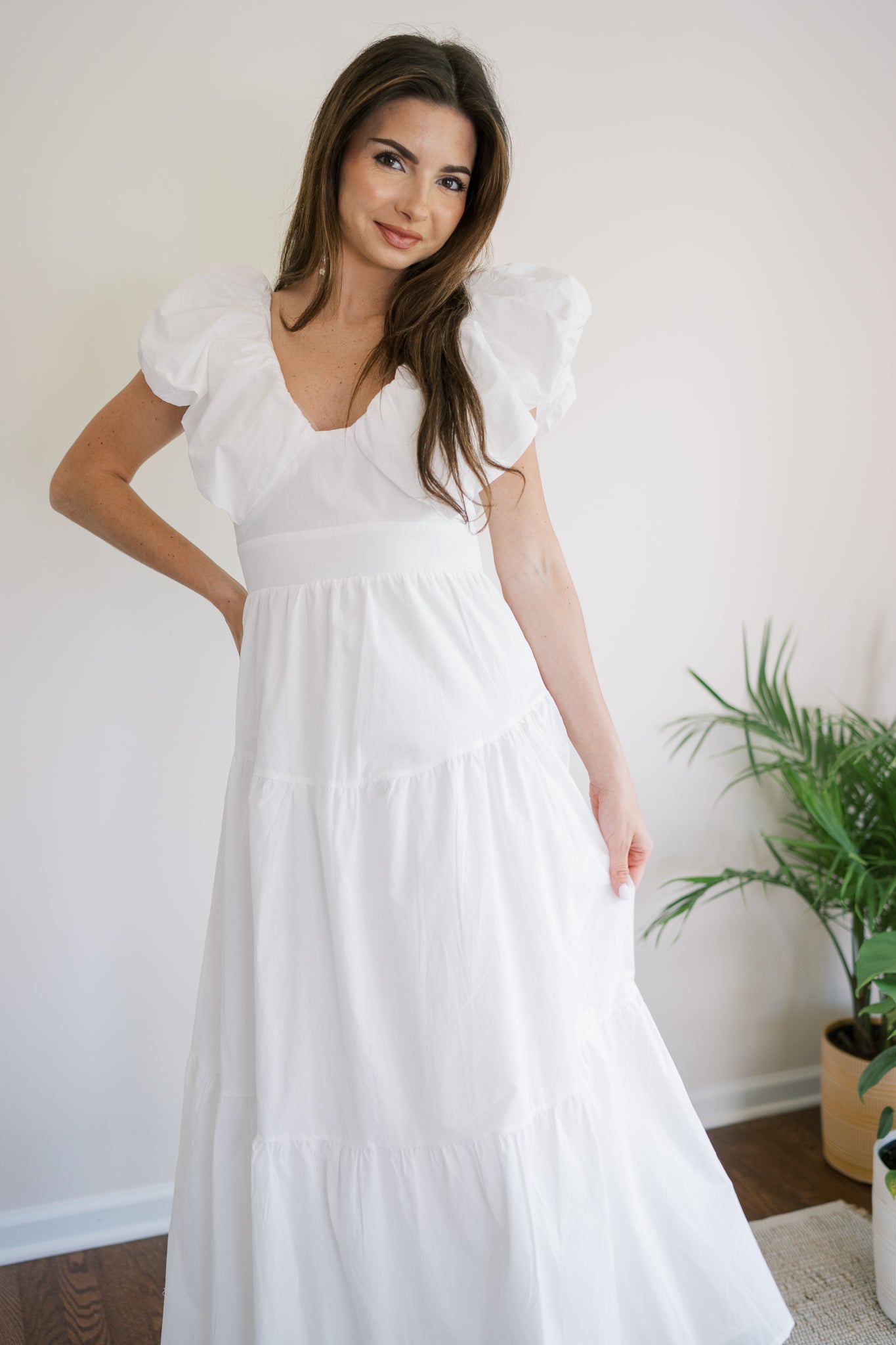 Puff Sleeve Maxi Dress