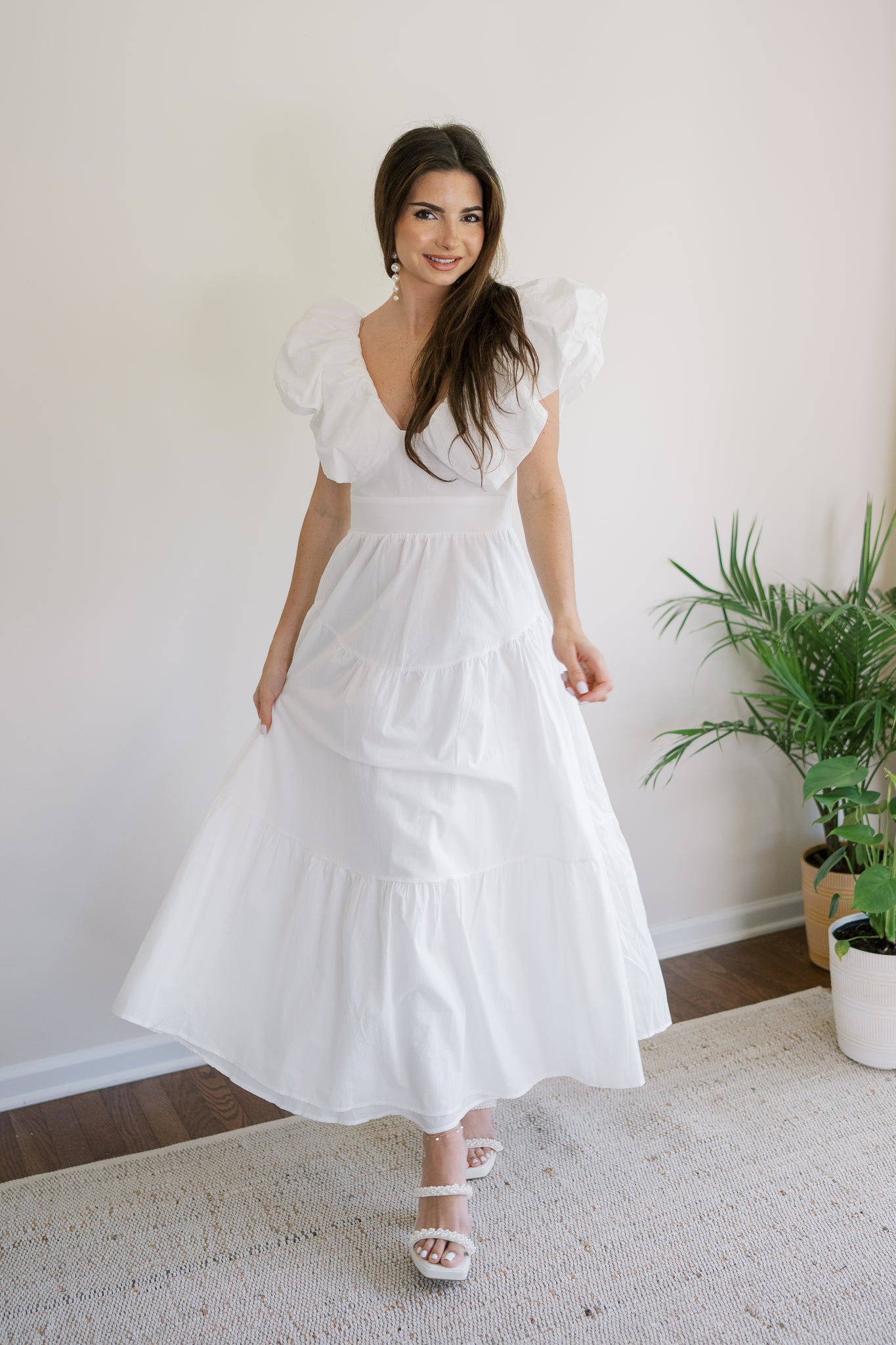 Puff Sleeve Maxi Dress