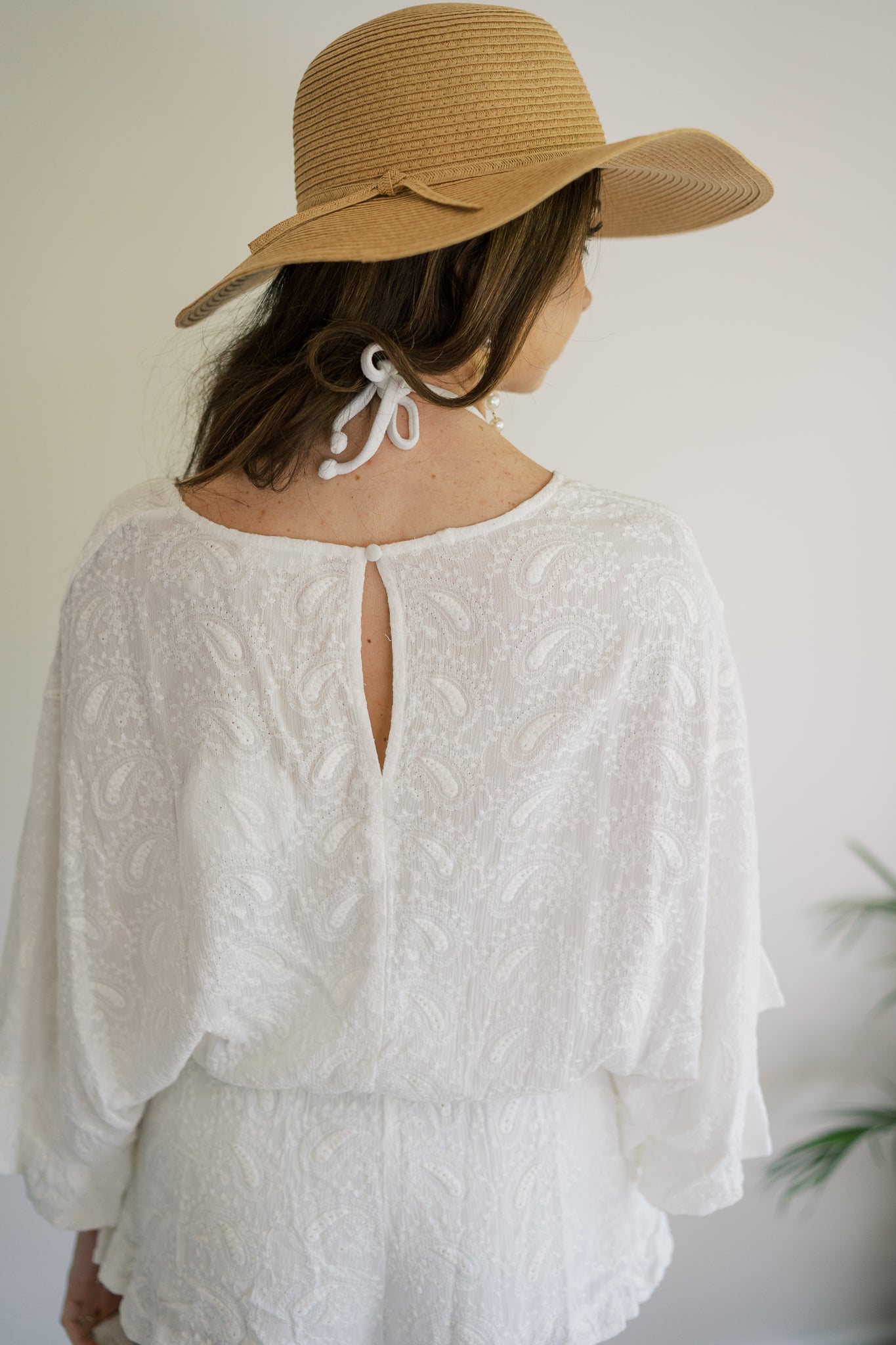 Paisley Eyelet Romper