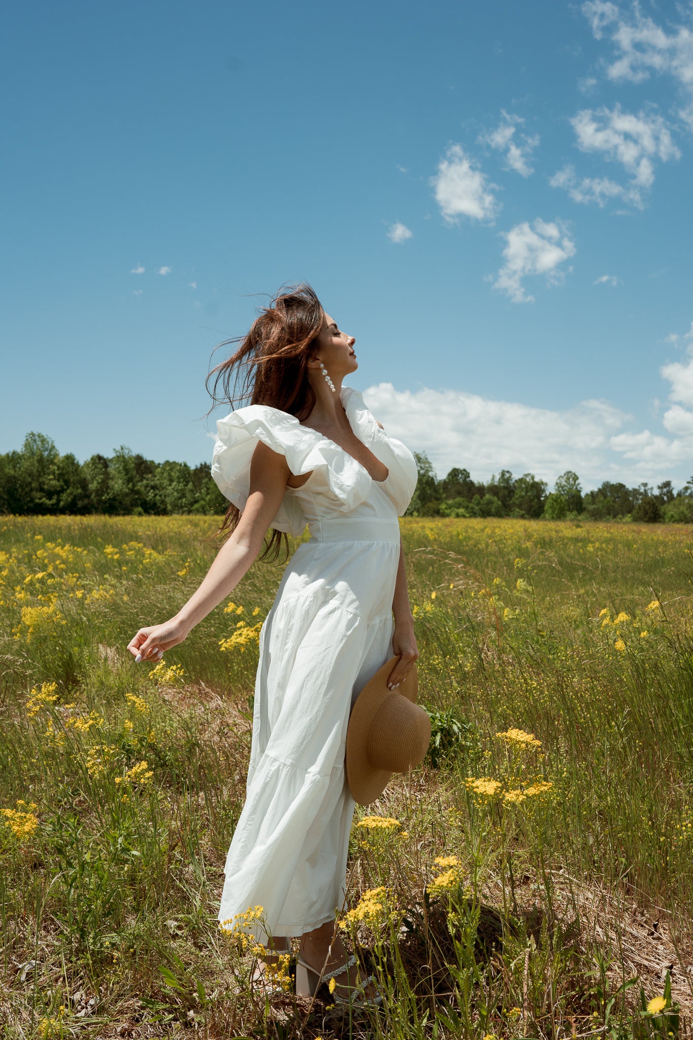 Puff Sleeve Maxi Dress