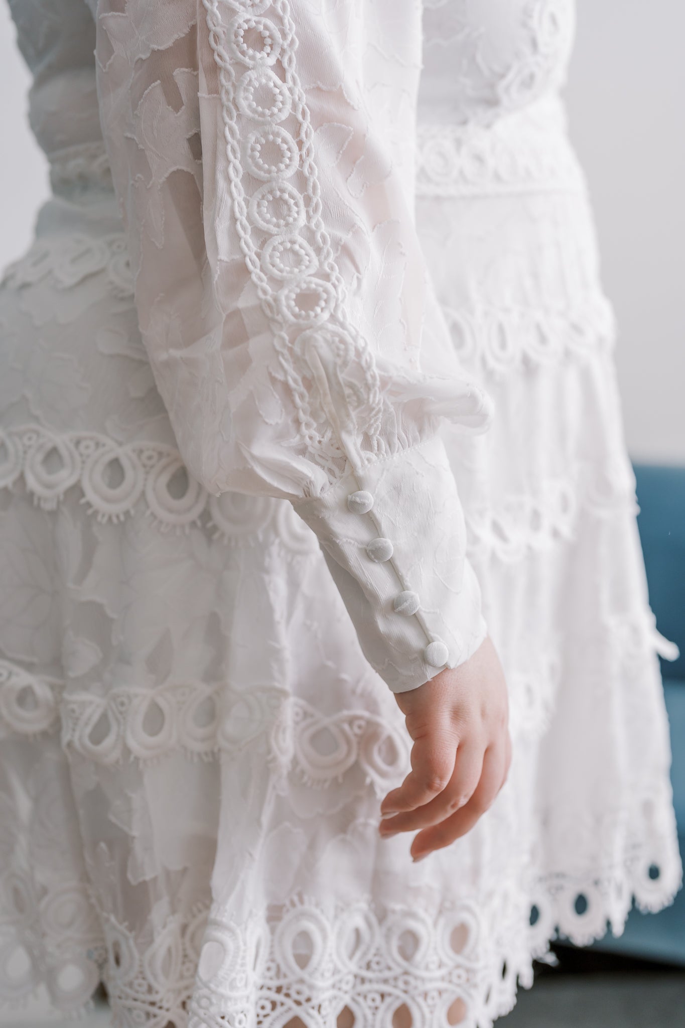 PLUS Long Sleeve Lace Mini Dress