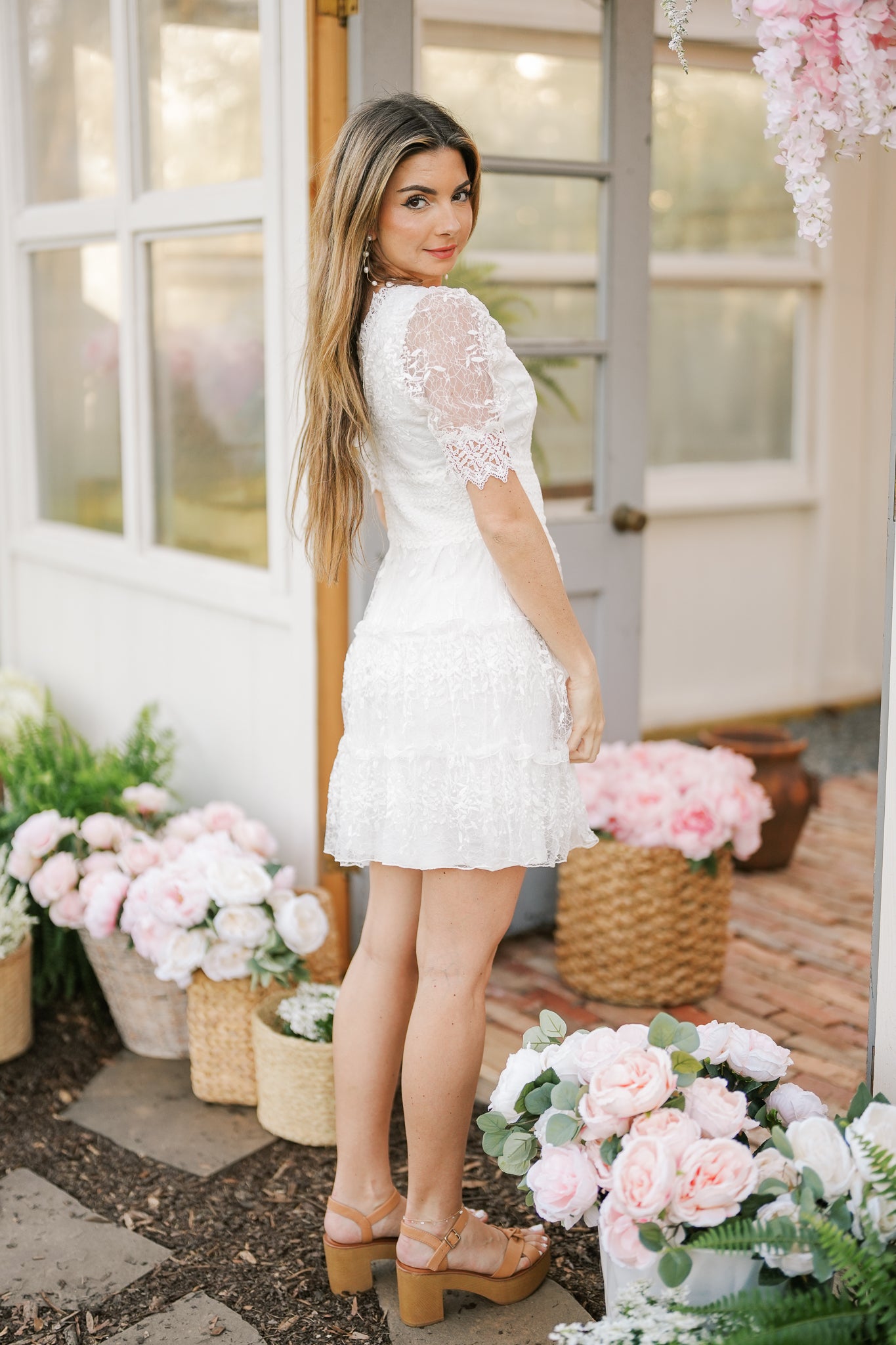 Kellie White Lace Mini Dress