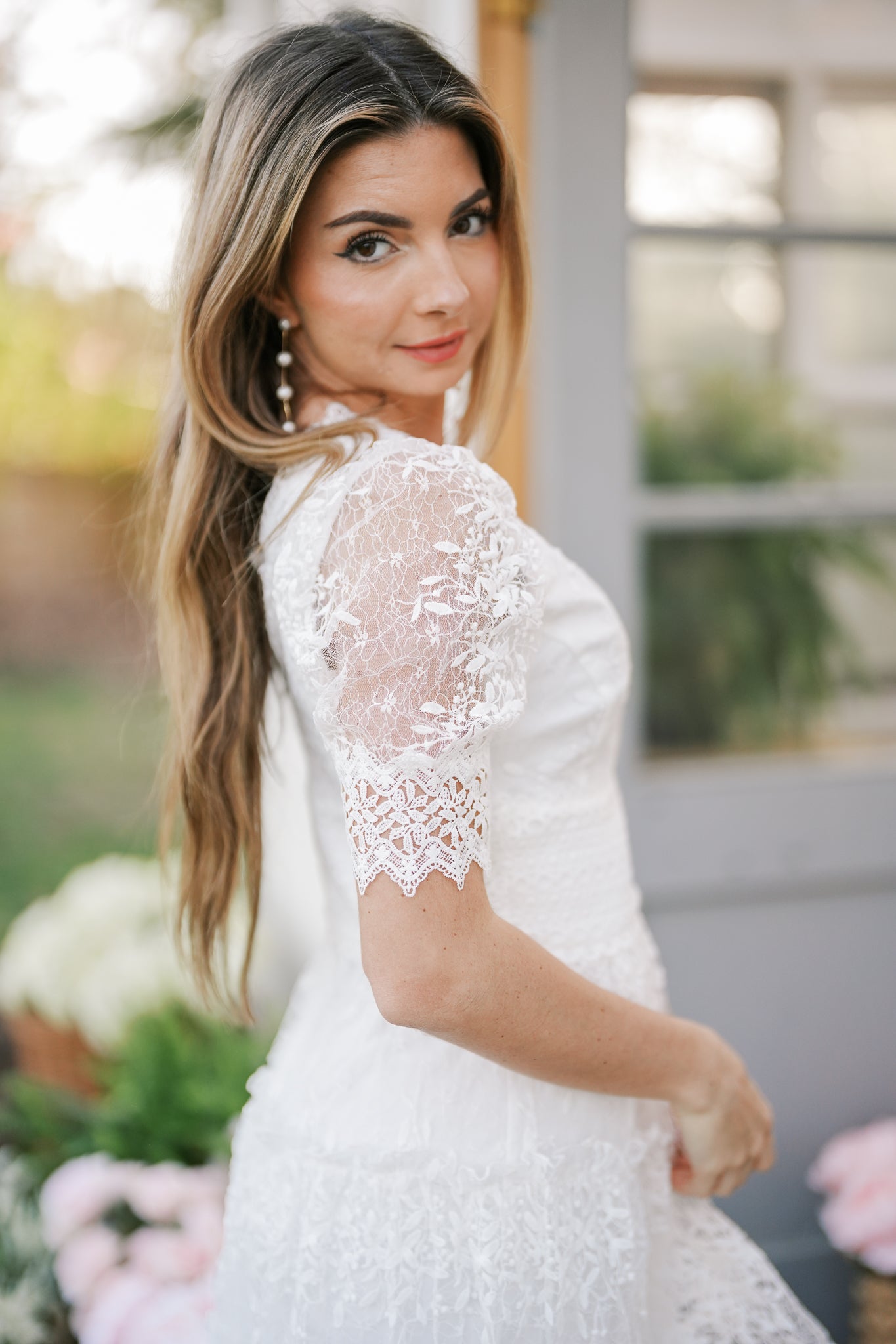 Kellie White Lace Mini Dress