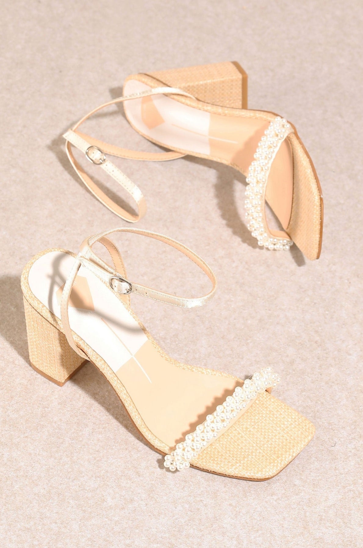 Zalima Rattan Pearl Heels - last few!