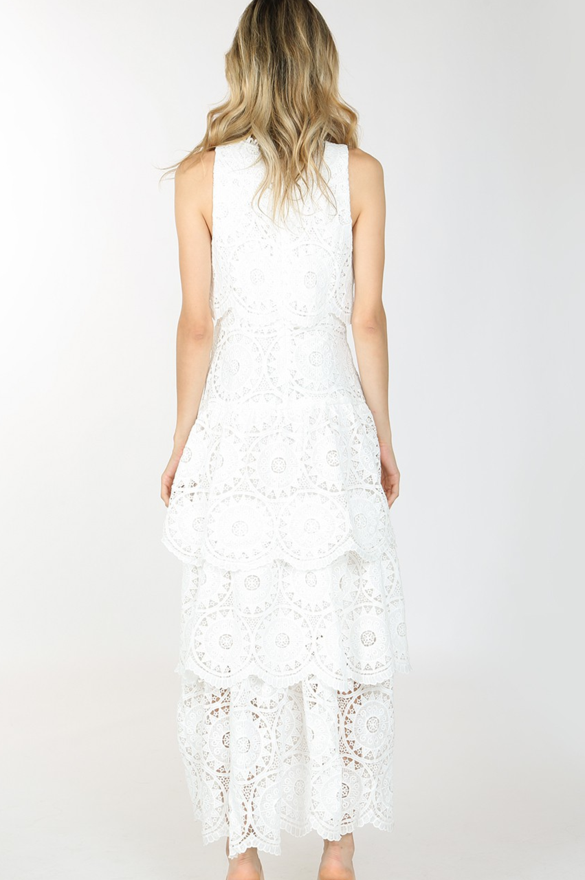 Florence Cotton Lace Long Dress