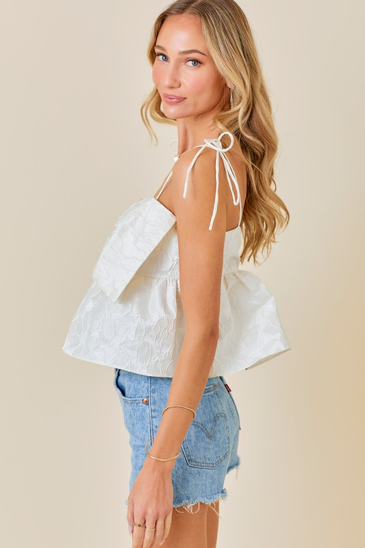 Tie shoulder strap top hotsell