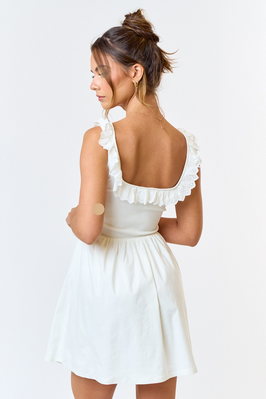 Camila Eyelet Ruffle Mini Dress