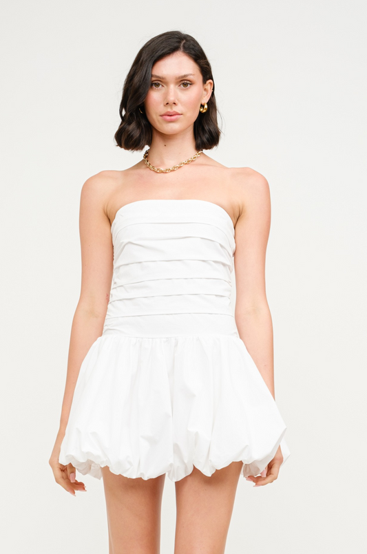 Dion Cotton Bubble Hem Dress