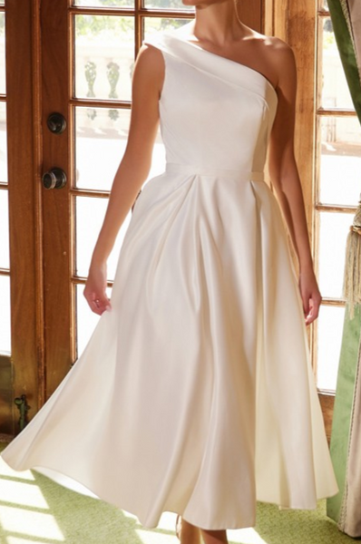 one shoulder white midi dress Amelia Midi One Shoulder Dress 2