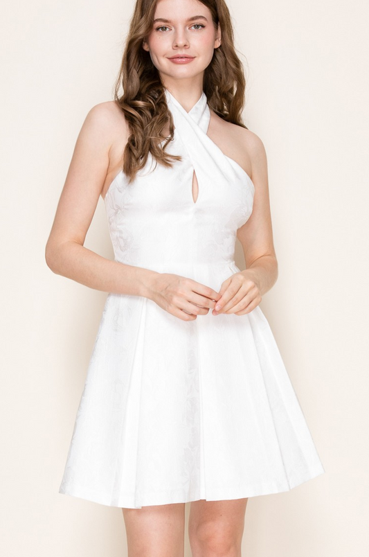 Grace Pleated Mini Dress