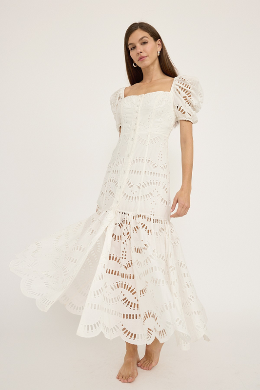 Irene Cotton Eyelet Dress