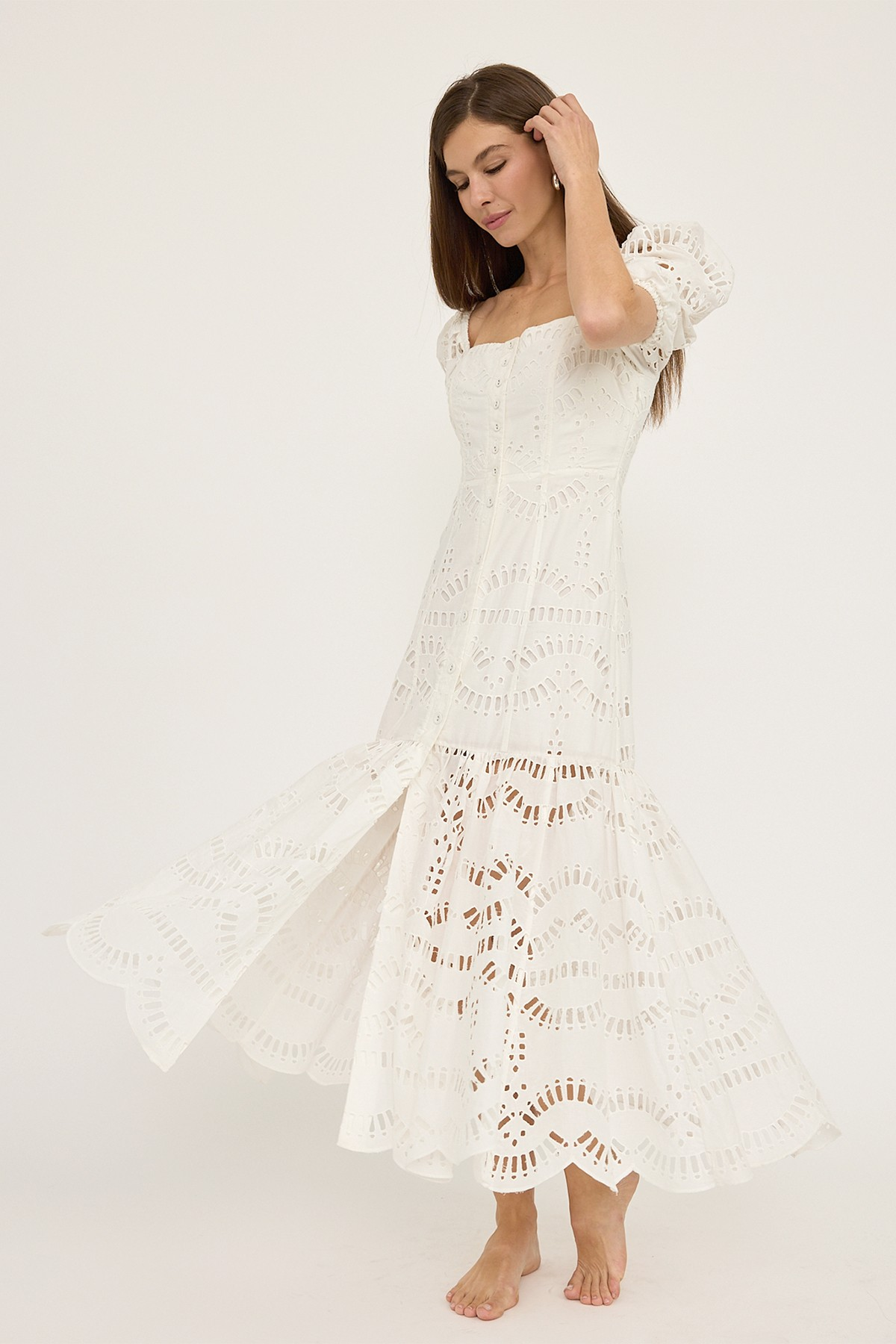 Irene Cotton Eyelet Dress