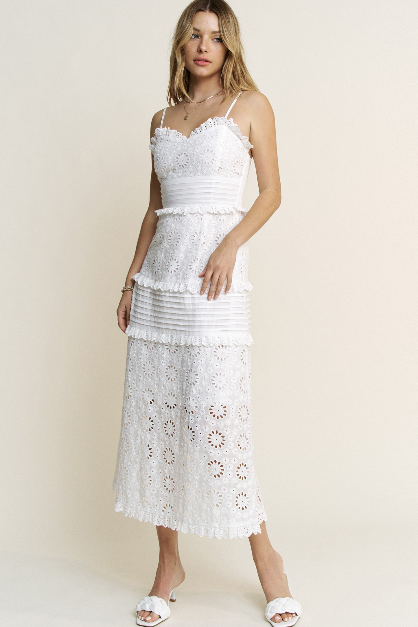 Harper Cotton Eyelet Midi Dress