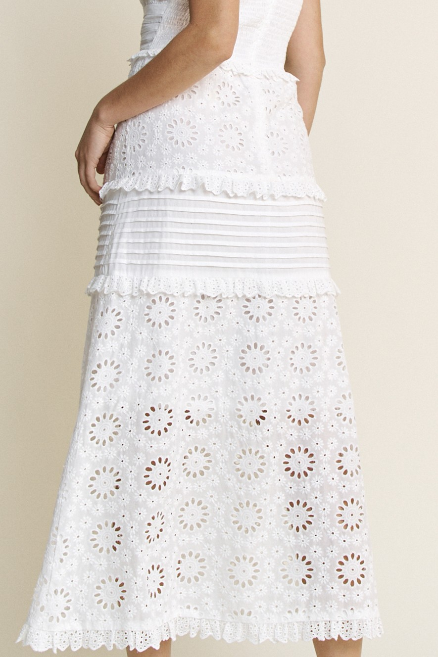 Harper Cotton Eyelet Midi Dress M Harper Cotton Eyelet Midi Dress M