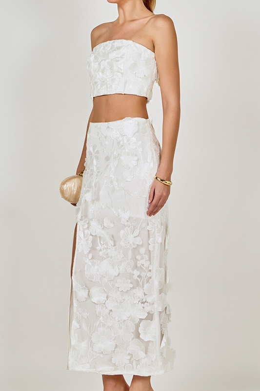 Floral Embroidered Two Piece Set