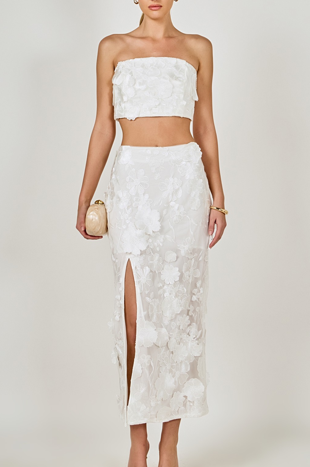 Floral Embroidered Two Piece Set