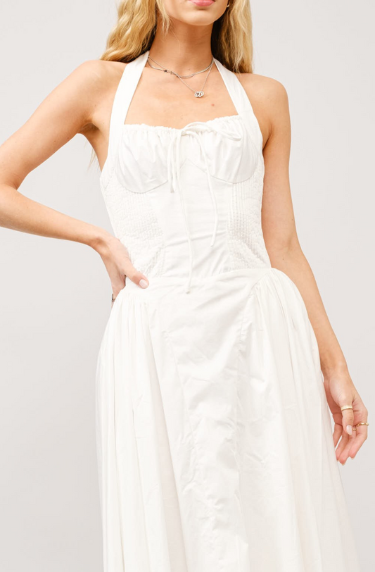 Corset Cotton Midi Dress