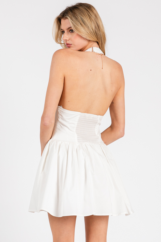 Celine Halter Corset Mini Dress