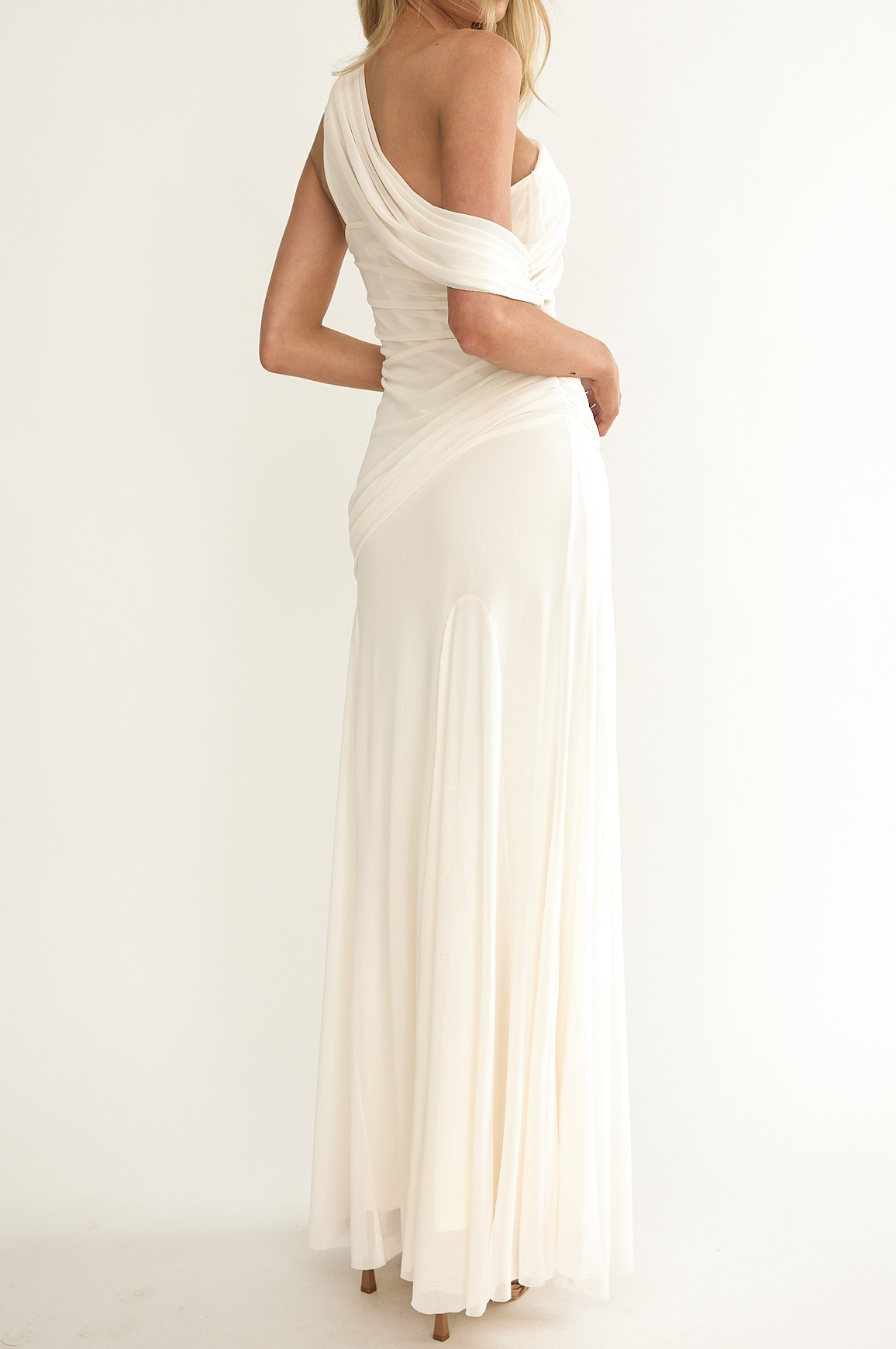 Classic One Shoulder Wrap Dress