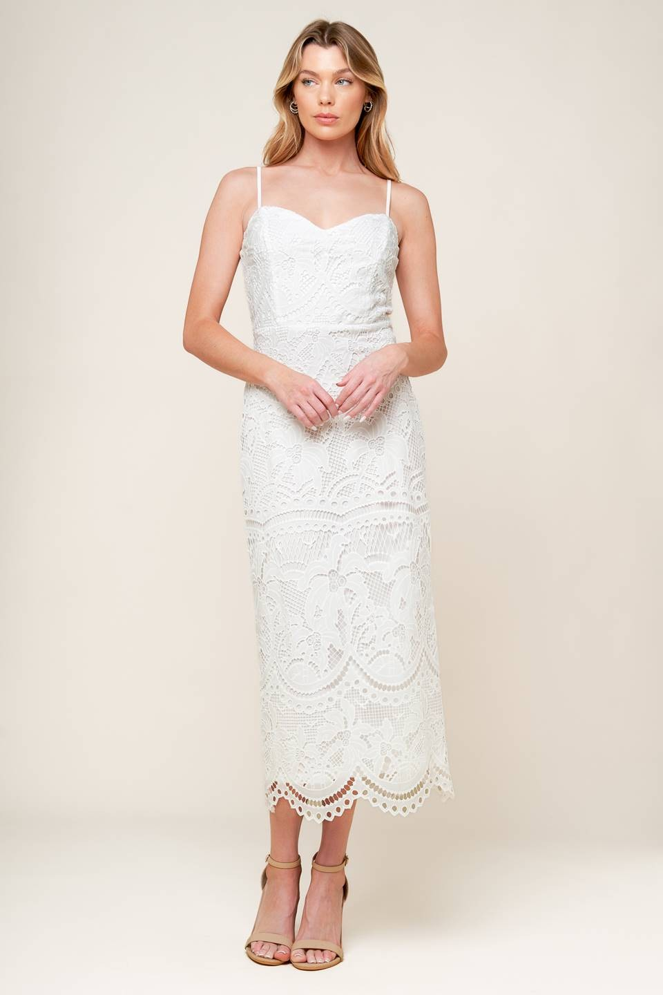 Kari Lace Midi Dress
