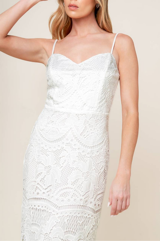Kari Lace Midi Dress