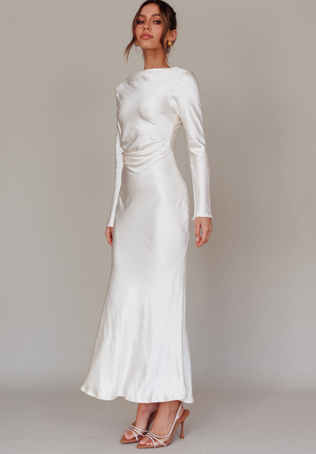 Celeste Satin Maxi Dress