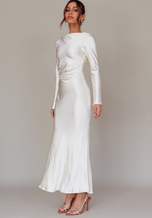Celeste Satin Maxi Dress