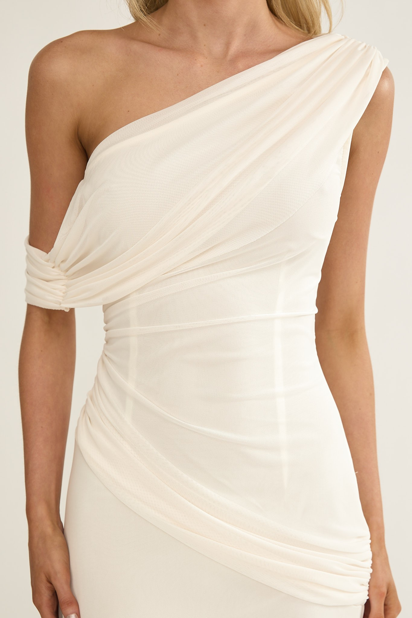 Classic One Shoulder Wrap Dress