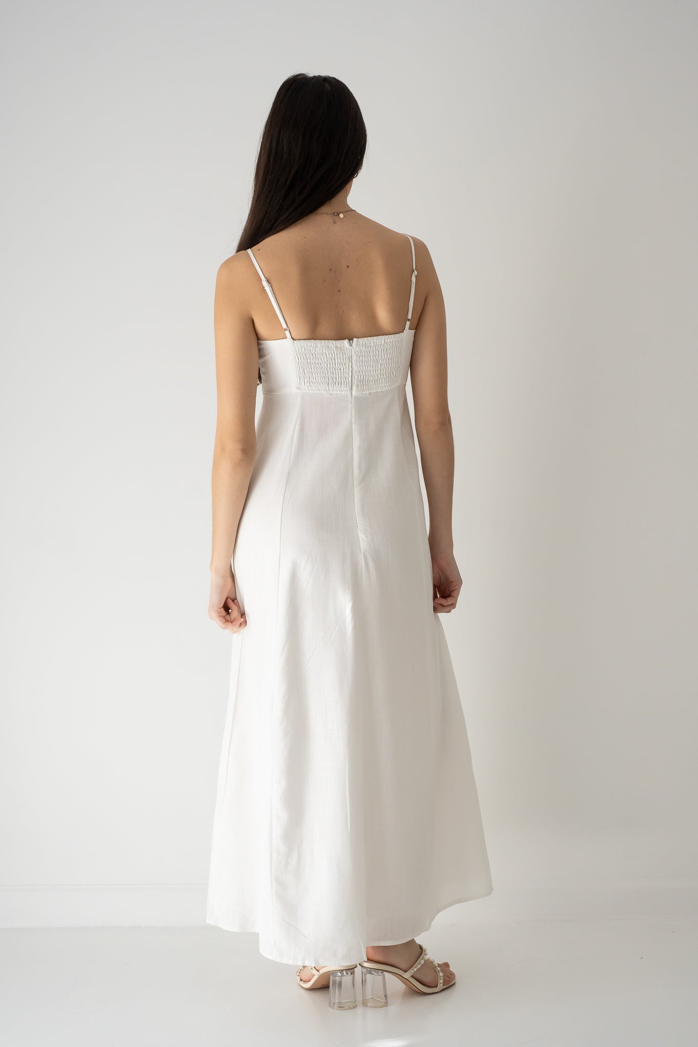 fitted lace wedding dress Gabby Linen Maxi Dress S fitted lace wedding dress Gabby Linen Maxi Dress S